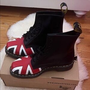Dr. Martens Black and Red Union Jack Boots